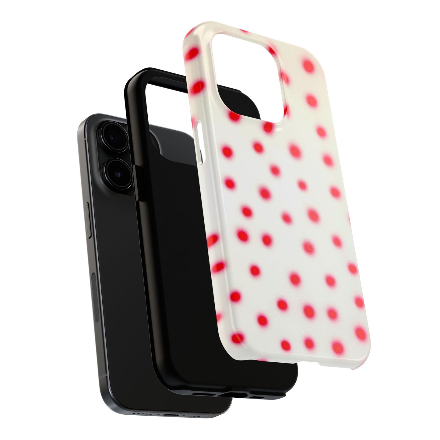 "vanilla cherry polka dot" airbrush iPhone case