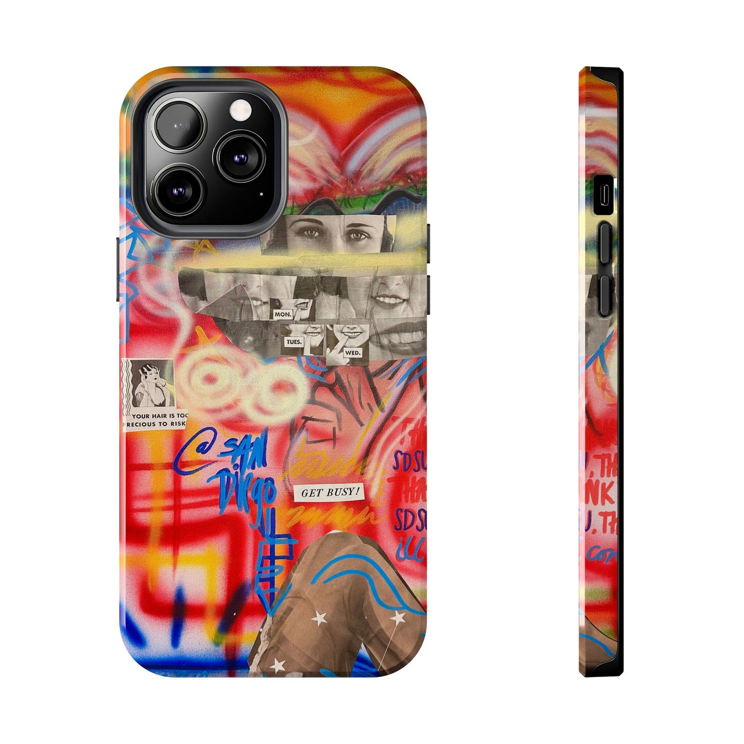 "get busy!" airbrush iPhone case