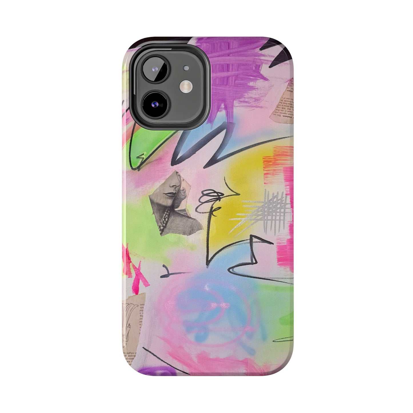 "pastel static" airbrush iPhone case