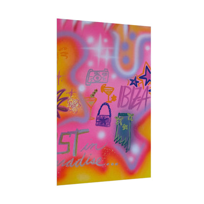 "ibiza" airbrush rolled print