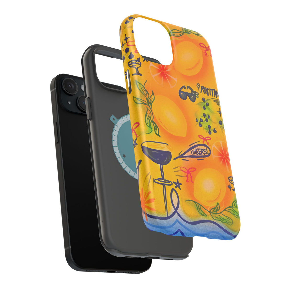 MagSafe Airbrush iPhone Hülle „citrus coastline“