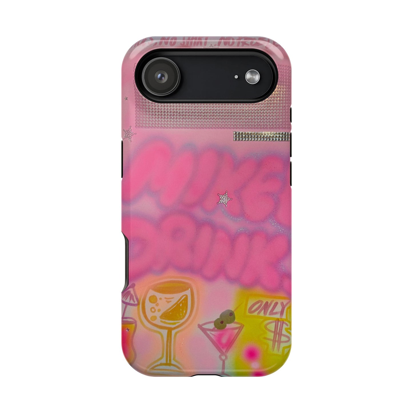 MagSafe "mixed drinks" airbrush iPhone case
