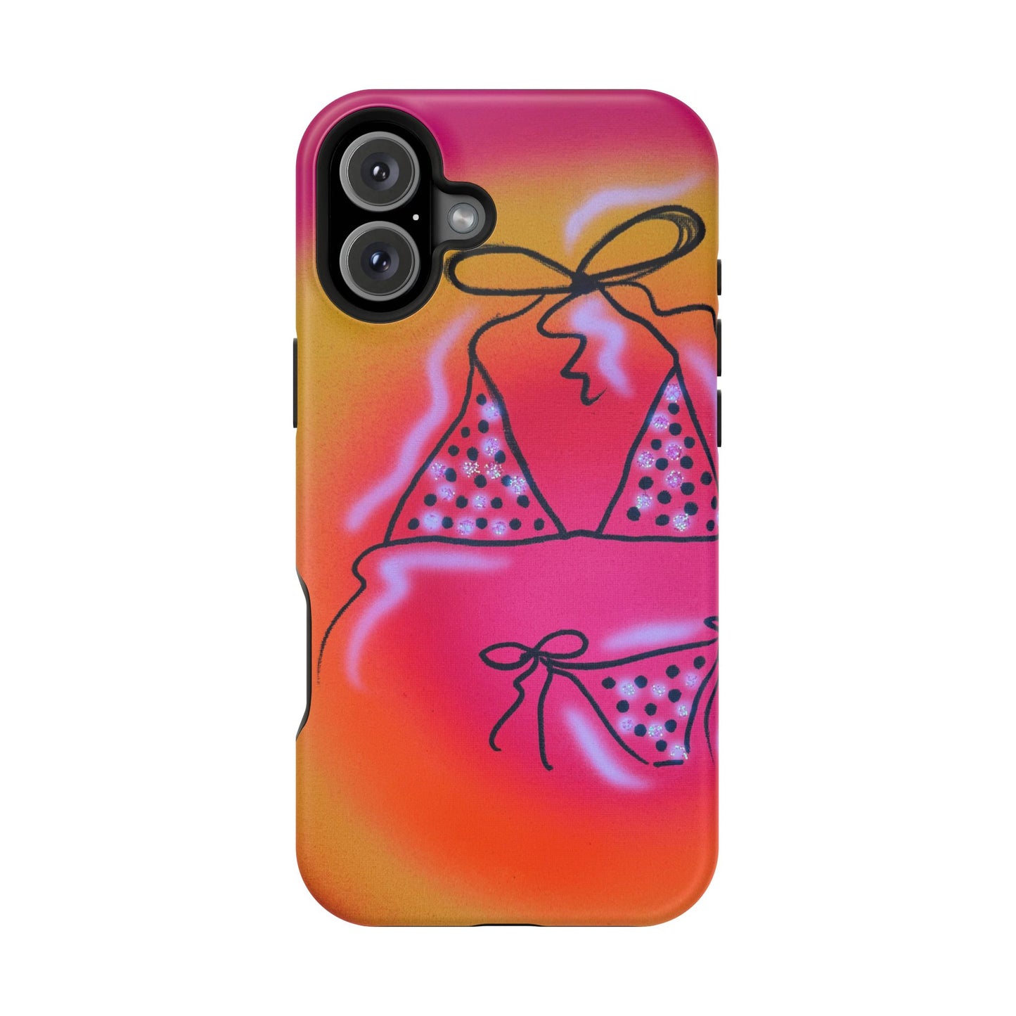 MagSafe "glitter bikini" airbrush iPhone case