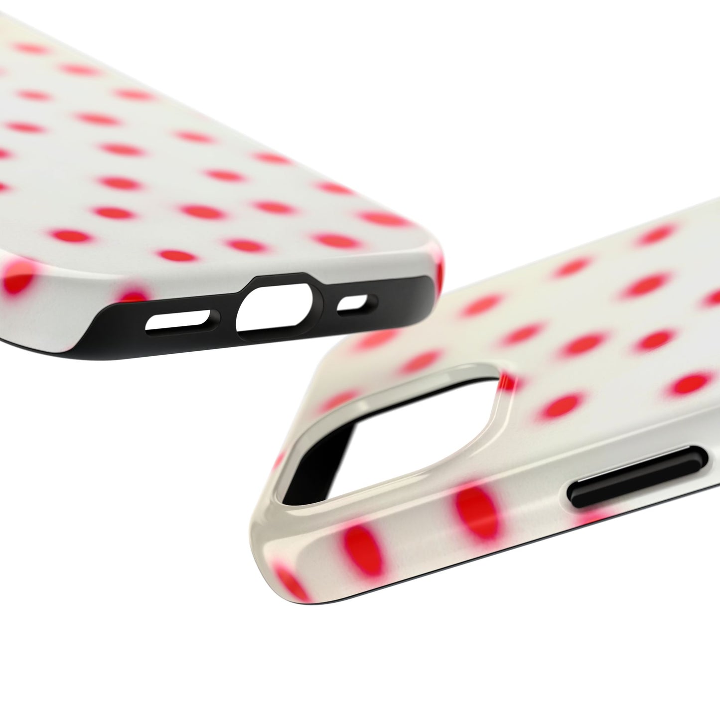 "vanilla cherry polka dot" airbrush iPhone case