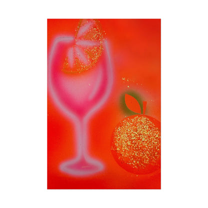 "aperol spritz" airbrush rolled print