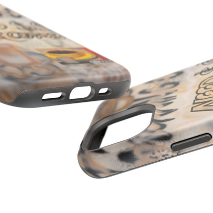 MagSafe "need $$ for coffee" airbrush iPhone case