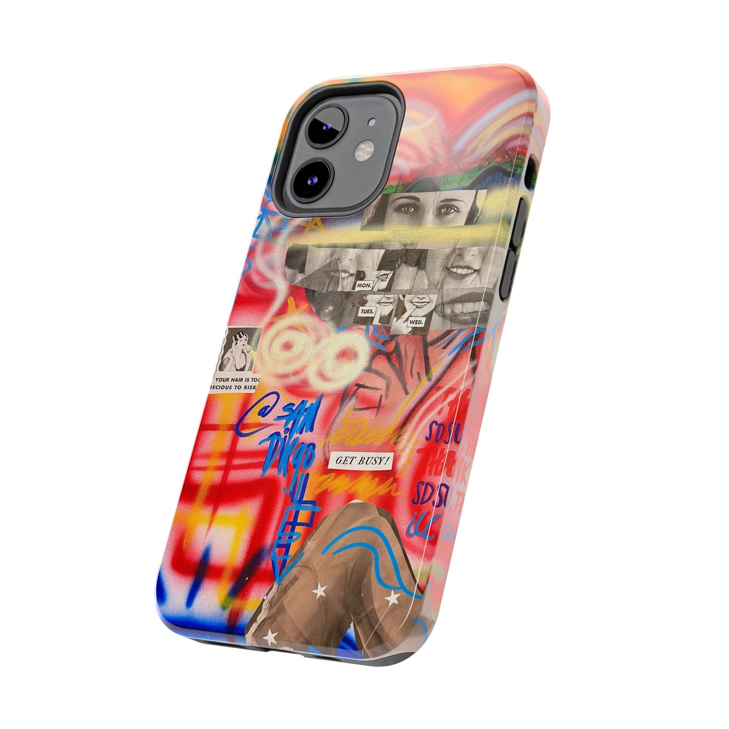 "get busy!" airbrush iPhone case