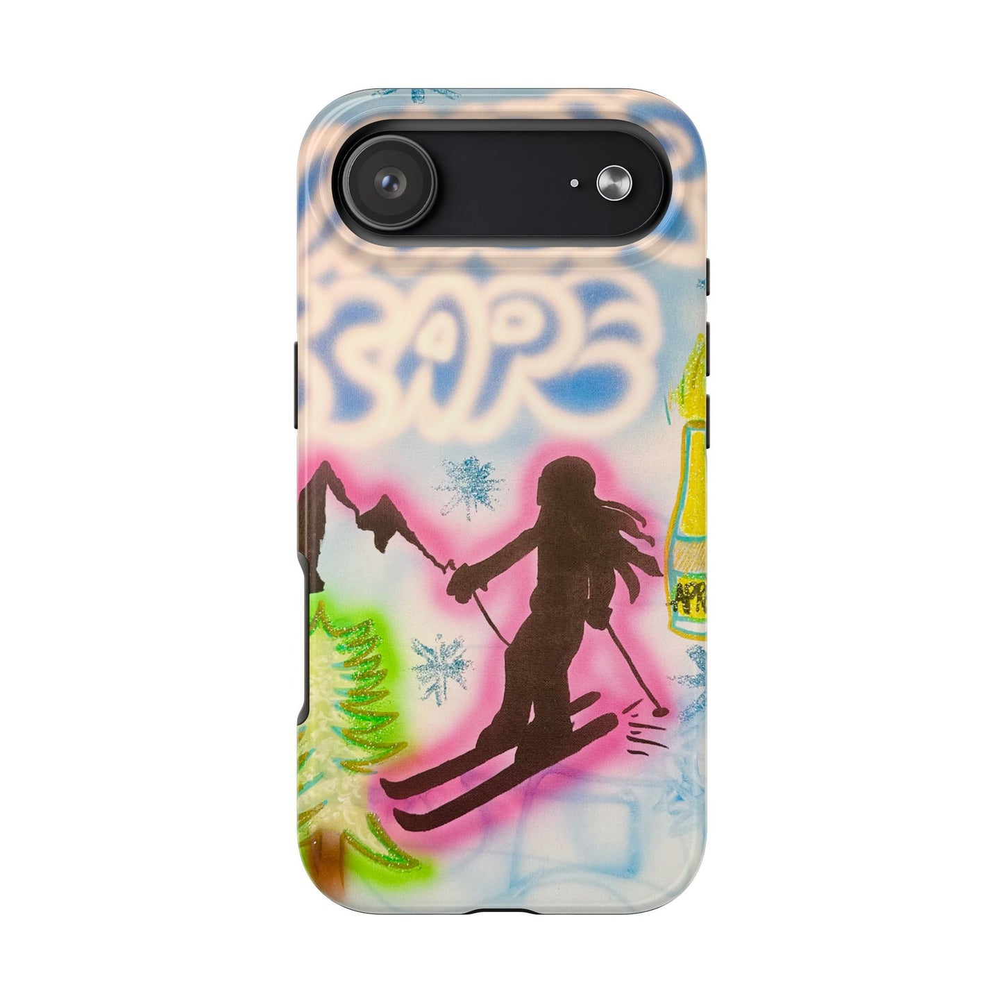 "winter escape" airbrush iPhone case