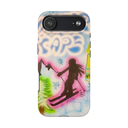 "winter escape" airbrush iPhone case
