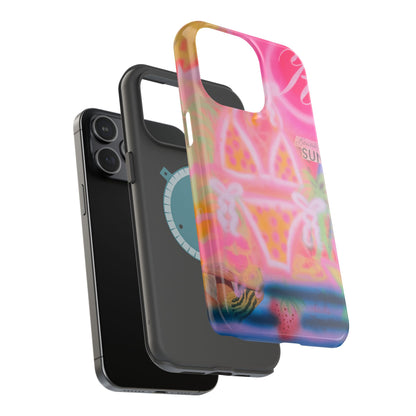MagSafe "santa monica strawberry" airbrush iPhone case