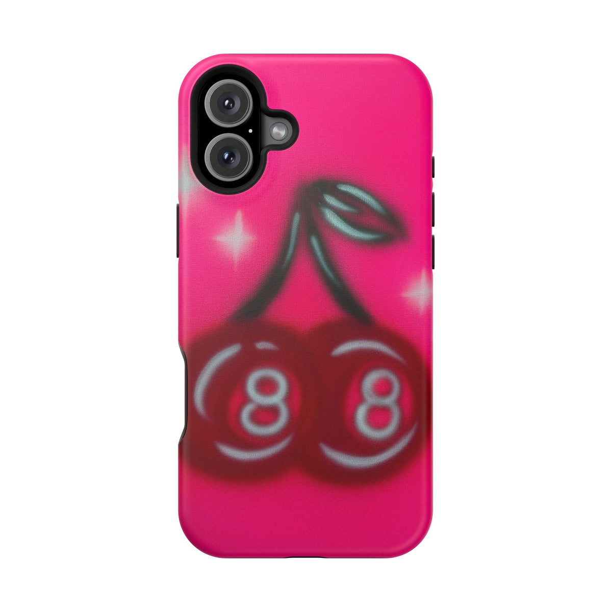MagSafe "cherry 8ball" airbrush iPhone case
