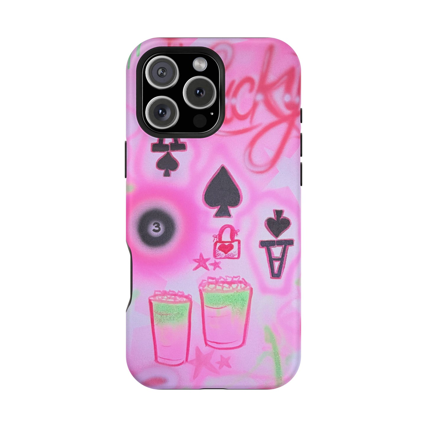 MagSafe "lucky ace" airbrush iPhone case