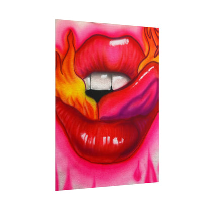 "flaming lips pt. 2" airbrush rolled print