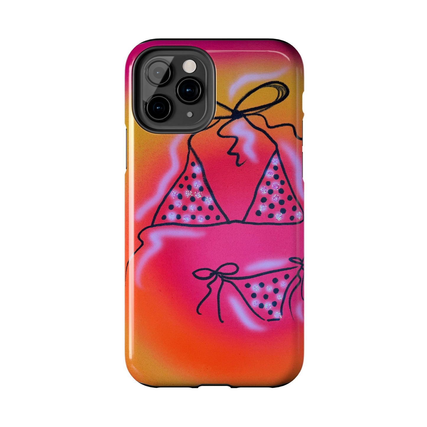 "glitter bikini" airbrush iPhone case
