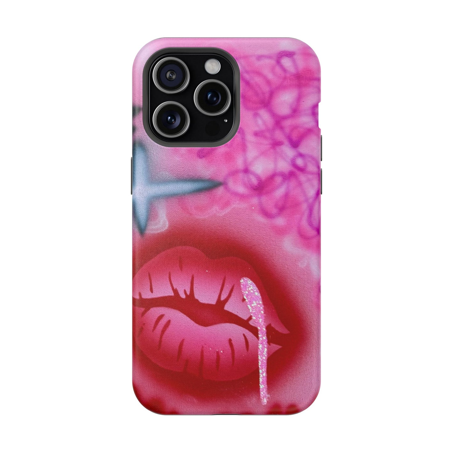 MagSafe limited edition "glitter aura" airbrush iPhone case