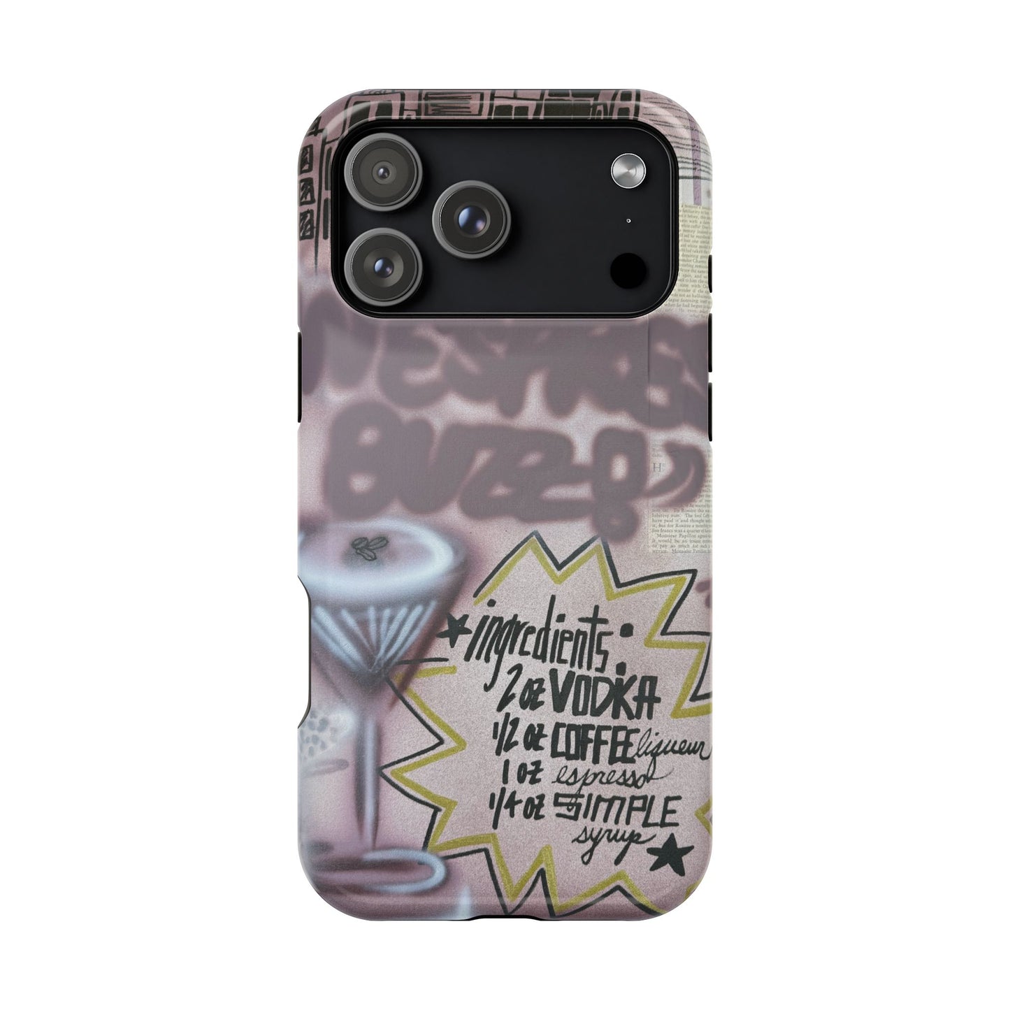 MagSafe "espresso martini" airbrush iPhone case