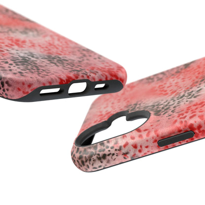 MagSafe "red cheetah" airbrush iPhone case