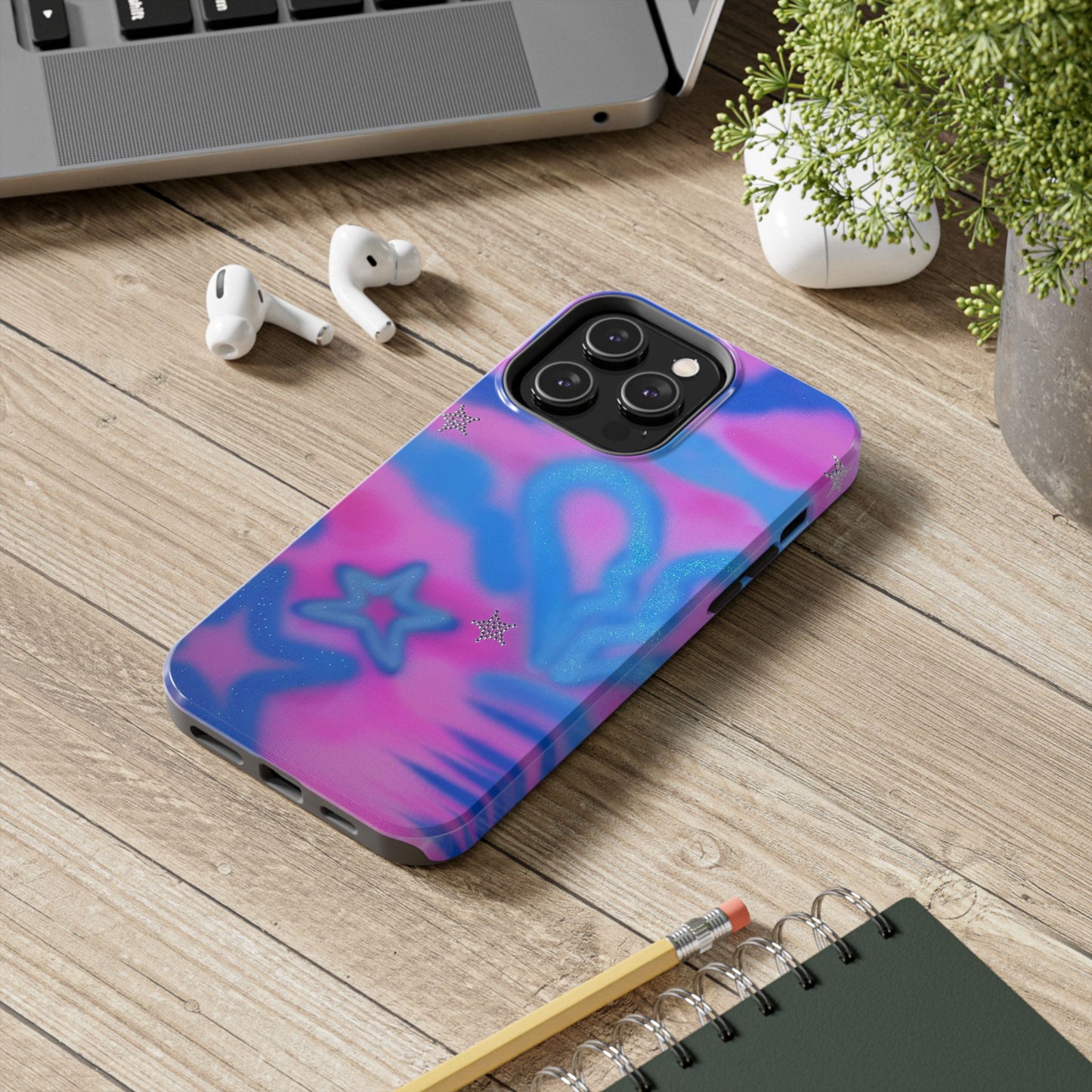 "blue camo" airbrush iPhone case