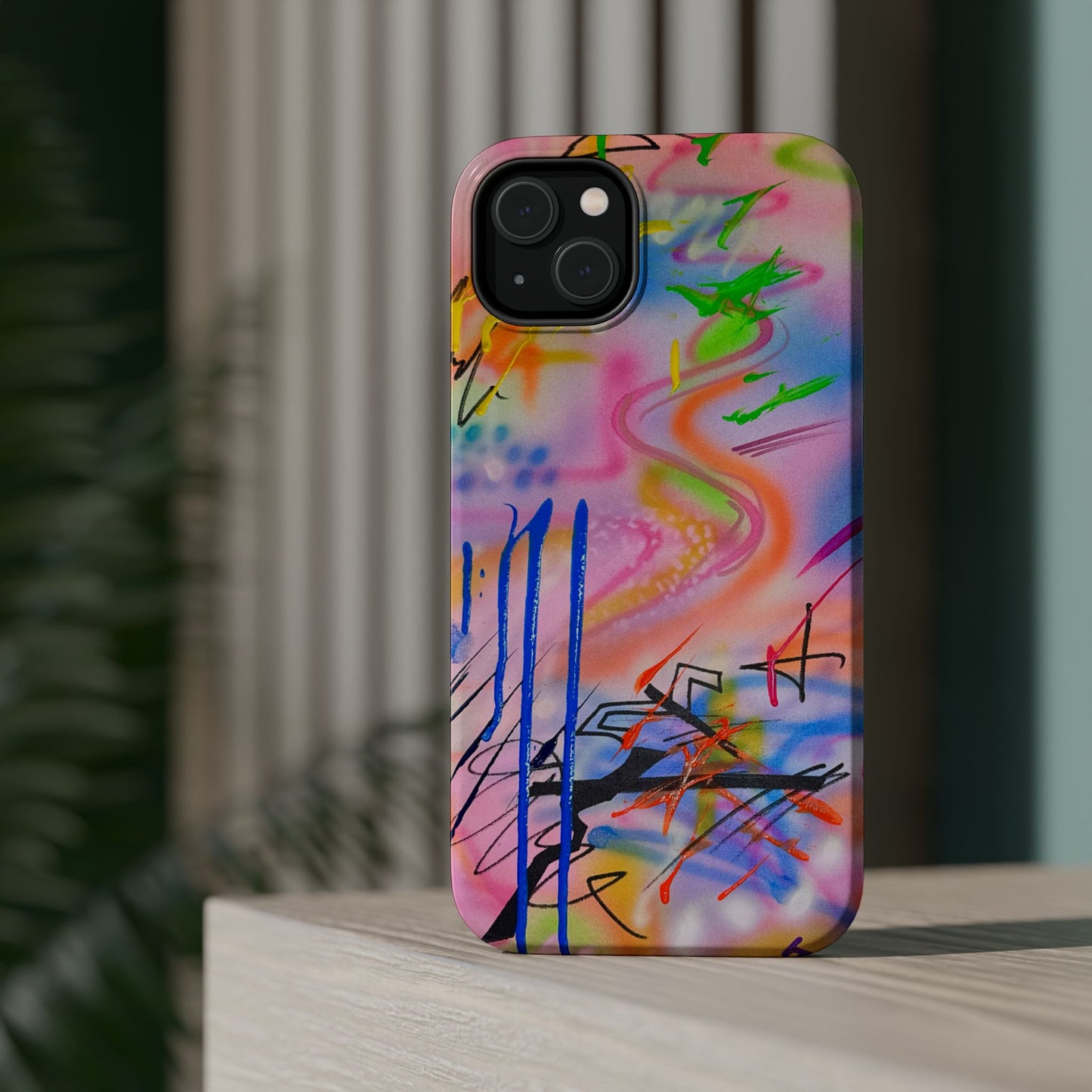 MagSafe "neon haze" airbrush iPhone case