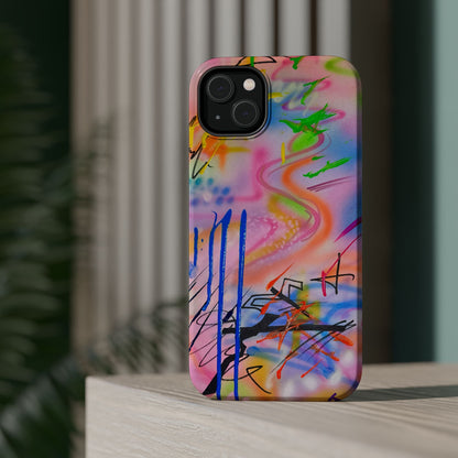 MagSafe "neon haze" airbrush iPhone case