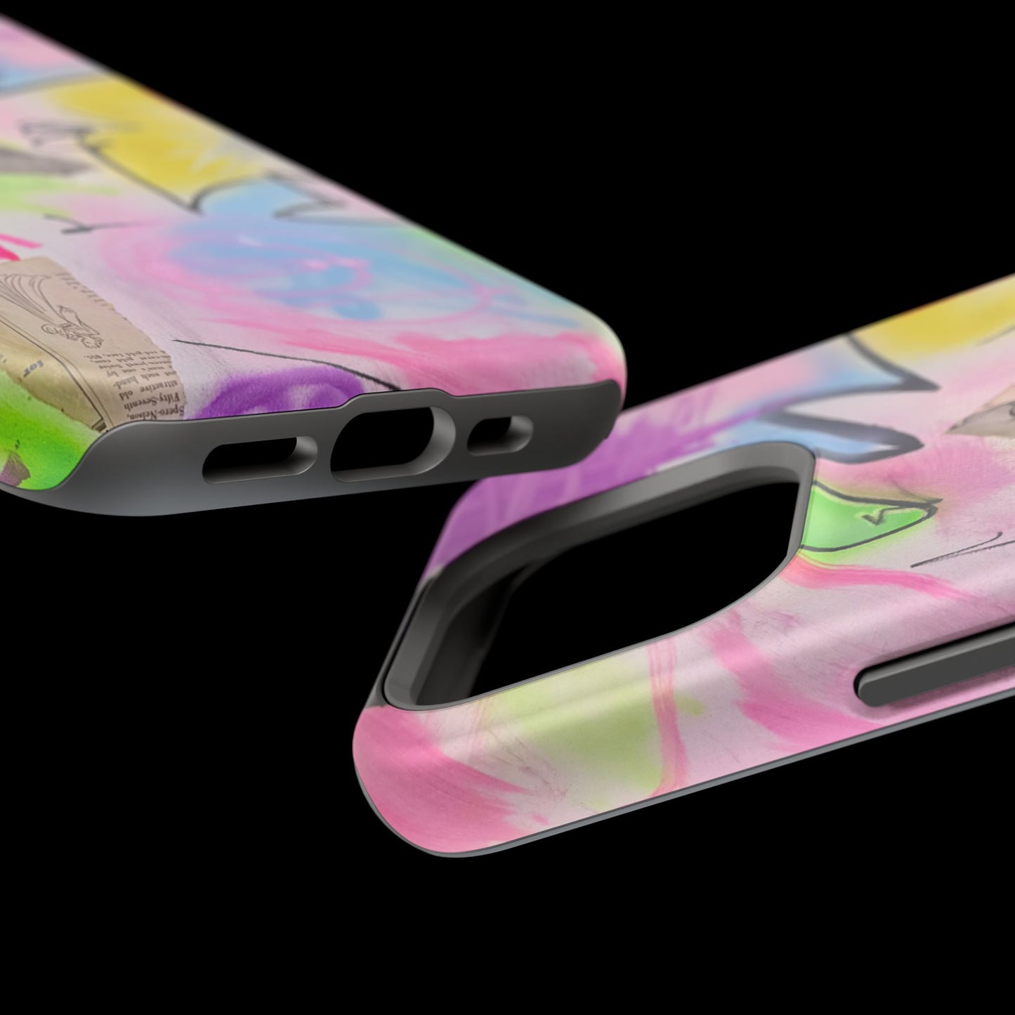 MagSafe "pastel static" airbrush iPhone case