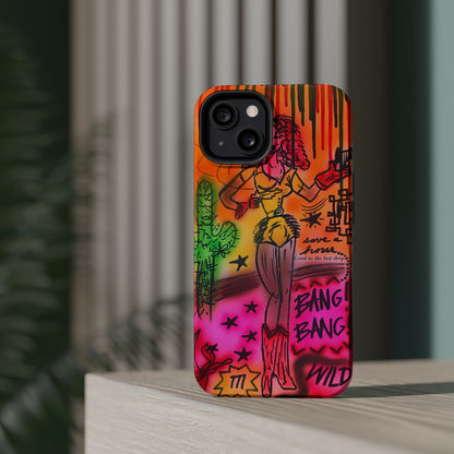 MagSafe "wild, wild west" airbrush iPhone case