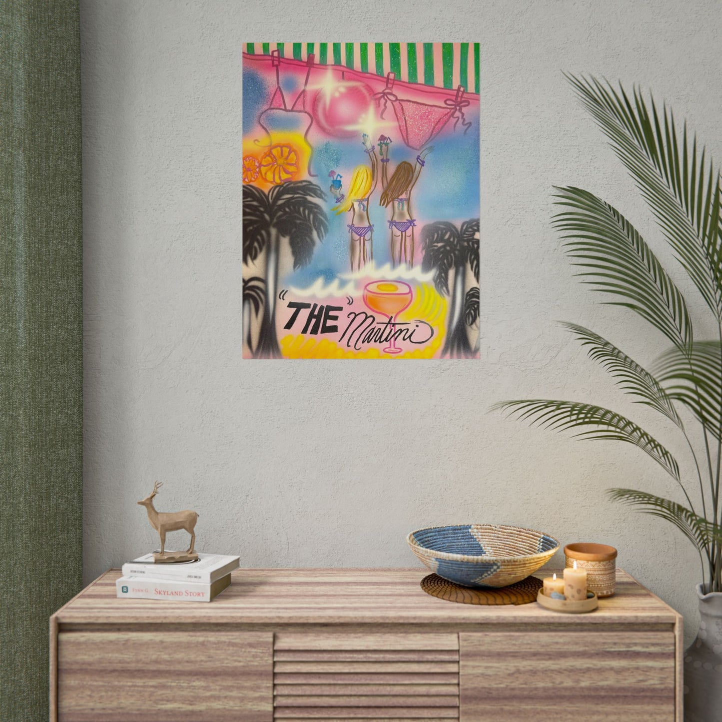 "kinis & tinis" airbrush rolled print