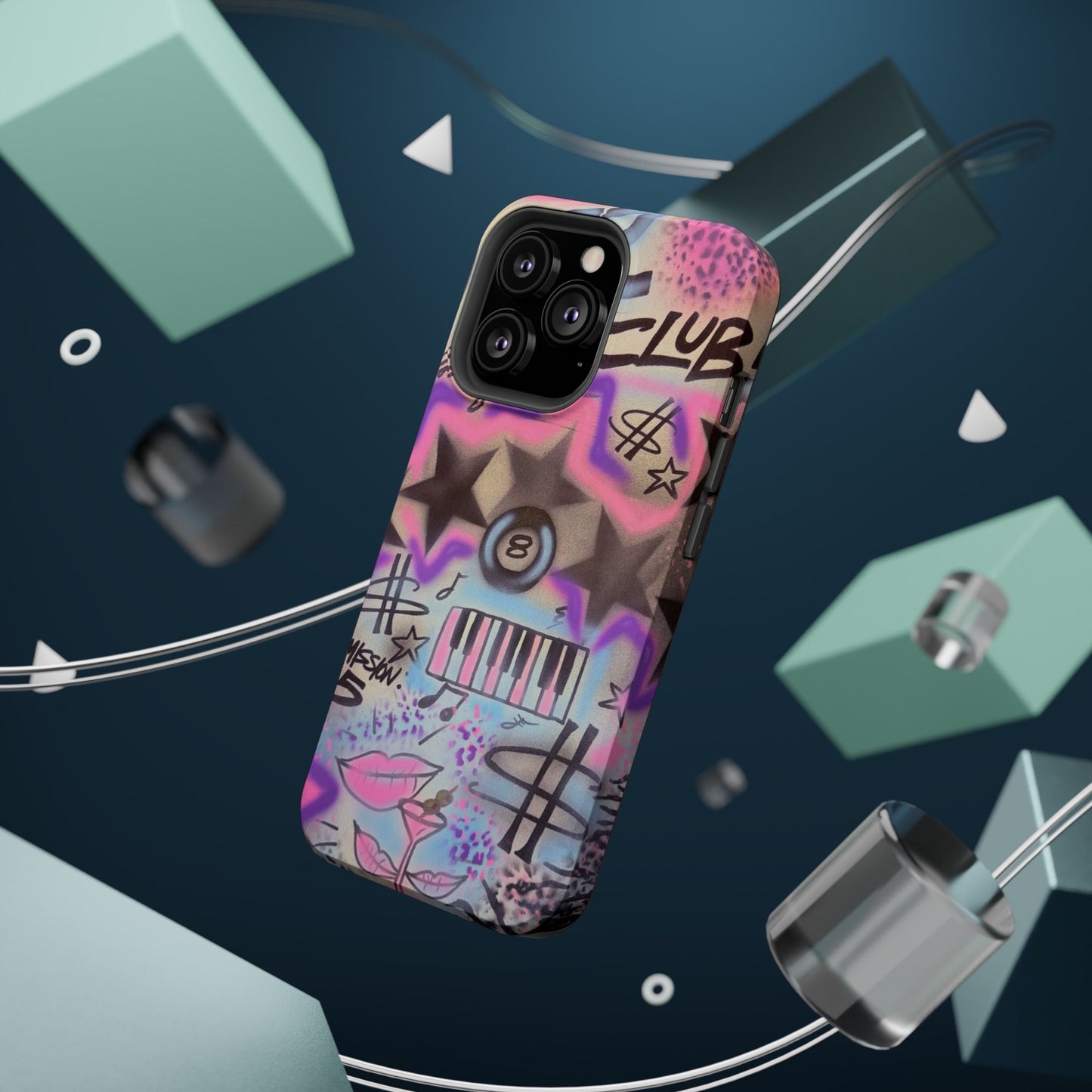 MagSafe "jazz club" airbrush iPhone case
