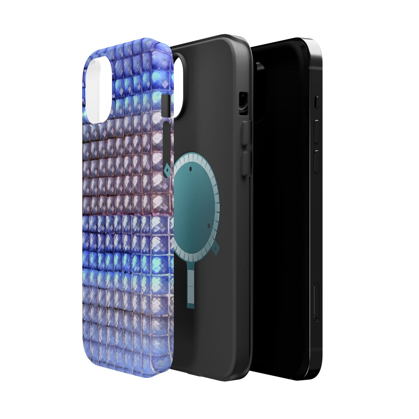 MagSafe "blue studs" airbrush iPhone case