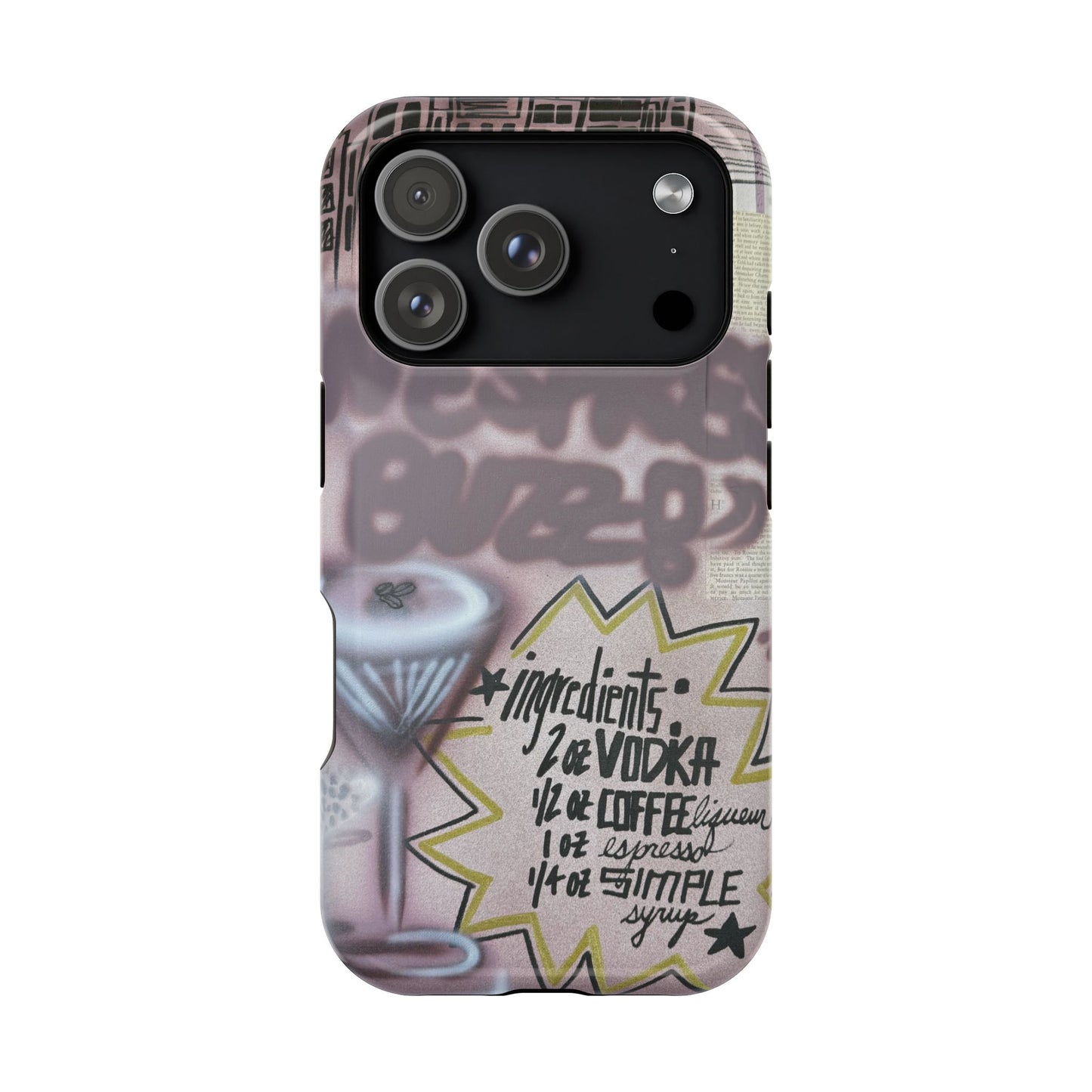 MagSafe "espresso martini" airbrush iPhone case