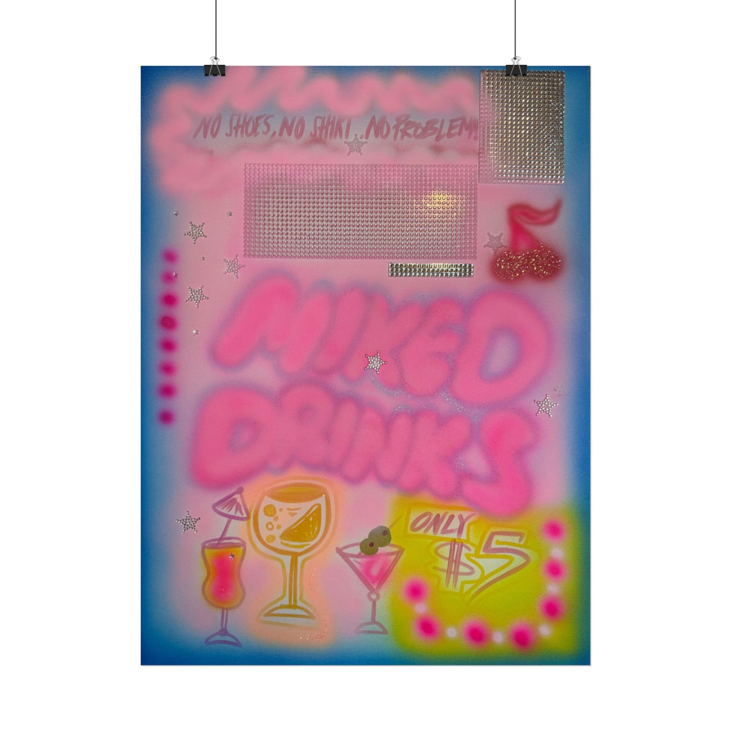 "mixed drinks" airbrush rolled print
