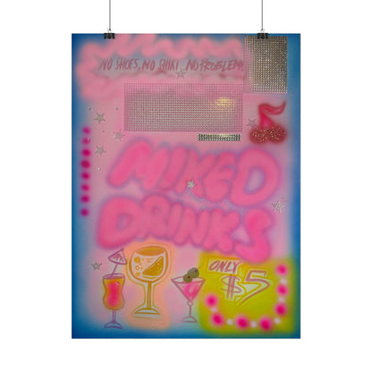 "mixed drinks" airbrush rolled print