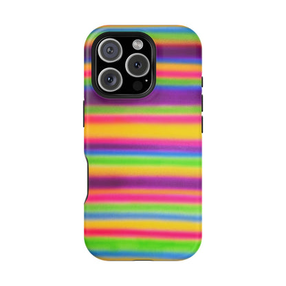 MagSafe "colorful stripes" airbrush iPhone case