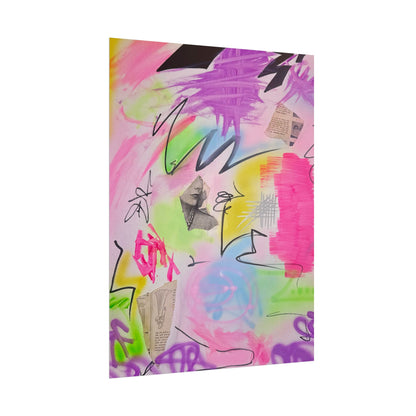 "pastel static" airbrush rolled print