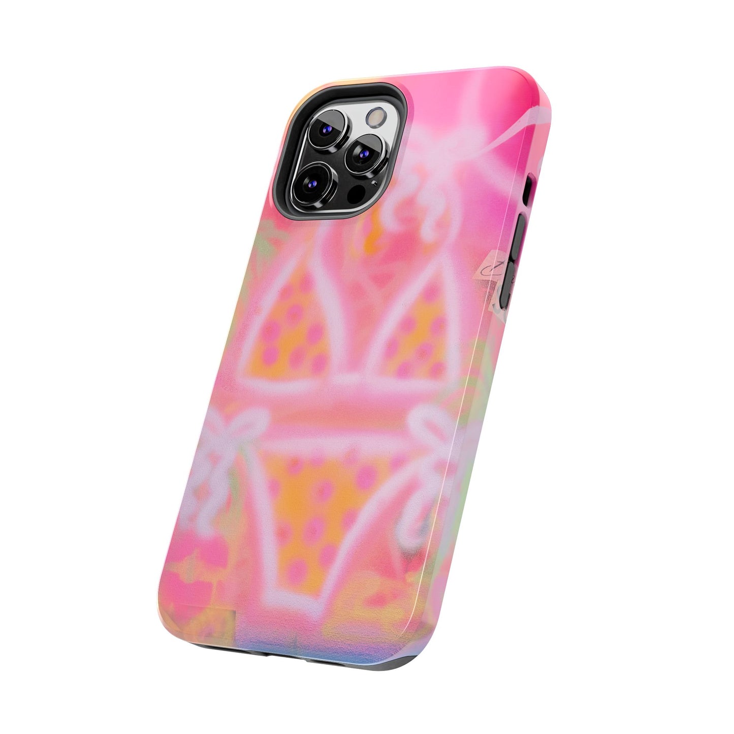 "yellow polka dot bikini" airbrush iPhone case