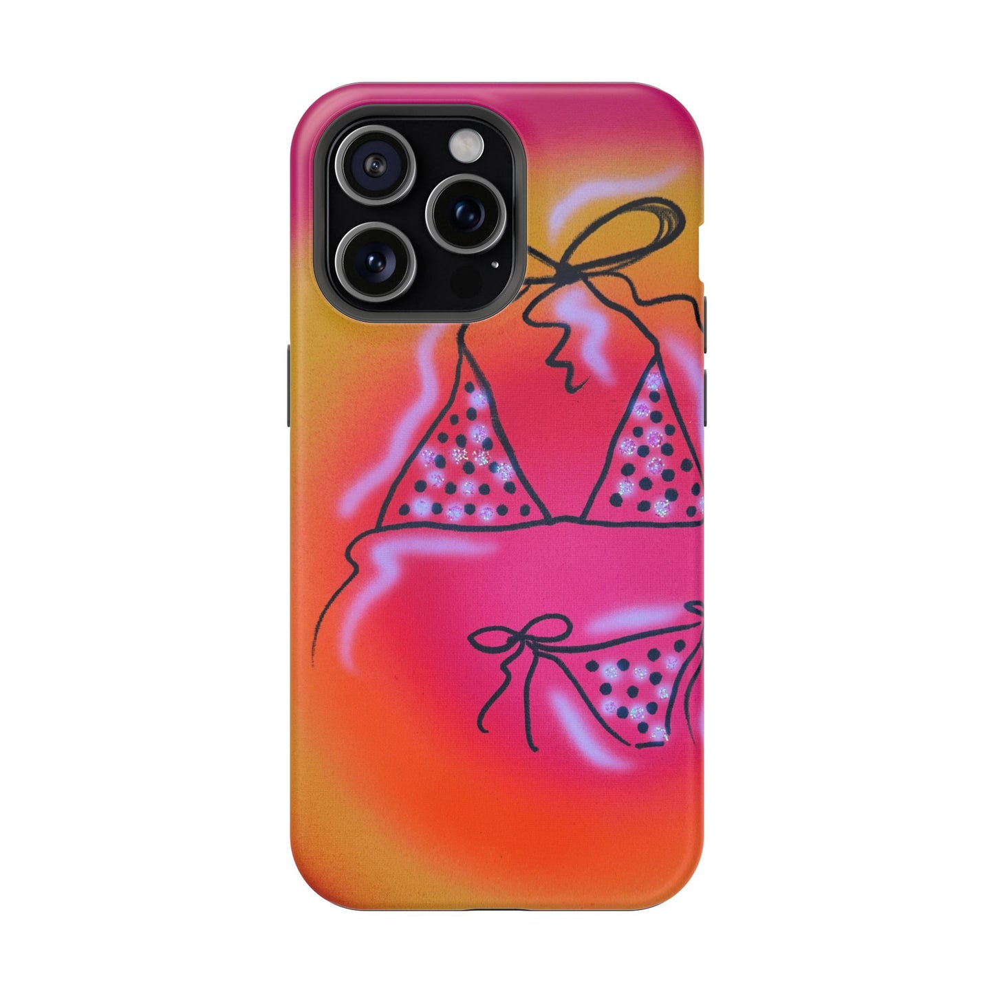 MagSafe "glitter bikini" airbrush iPhone case