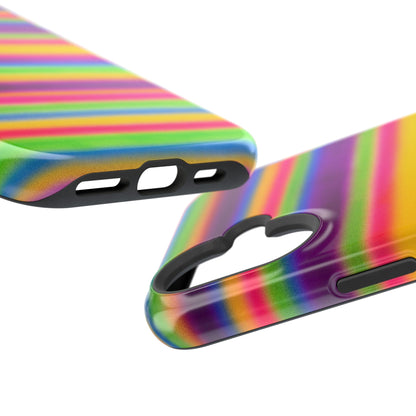 MagSafe "colorful stripes" airbrush iPhone case