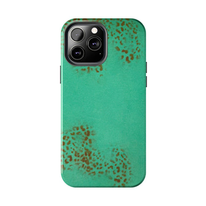"teal cheetah" airbrush iPhone case