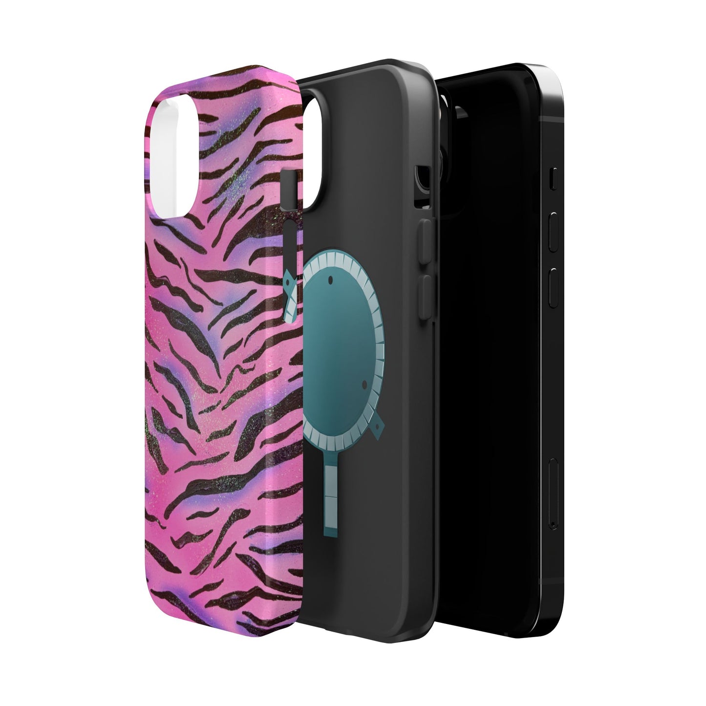 MagSafe "glitter zebra" airbrush iPhone case