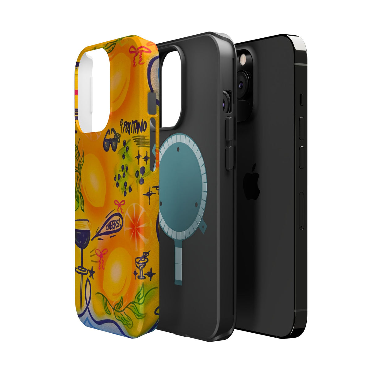 MagSafe Airbrush iPhone Hülle „citrus coastline“