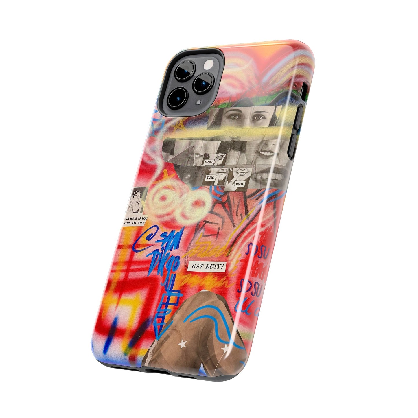 "get busy!" airbrush iPhone case