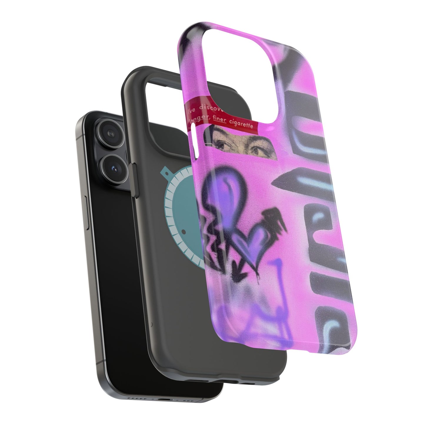 MagSafe "purple princess" airbrush iPhone case