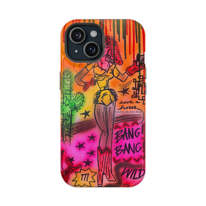 MagSafe "wild, wild west" airbrush iPhone case