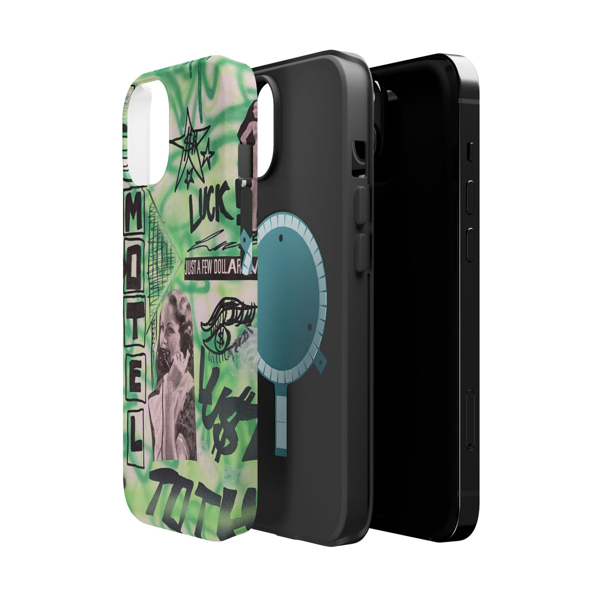 MagSafe "lust over luck" airbrush iPhone case