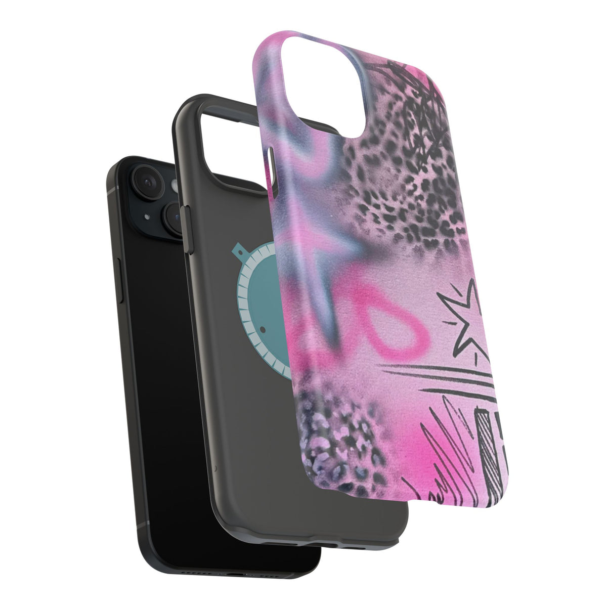 MagSafe "onyx cheetah" Airbrush iPhone Hülle