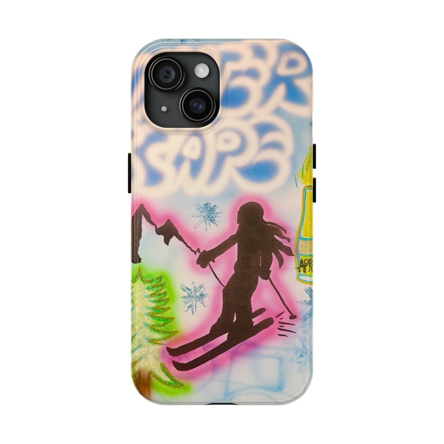 "winter escape" airbrush iPhone case