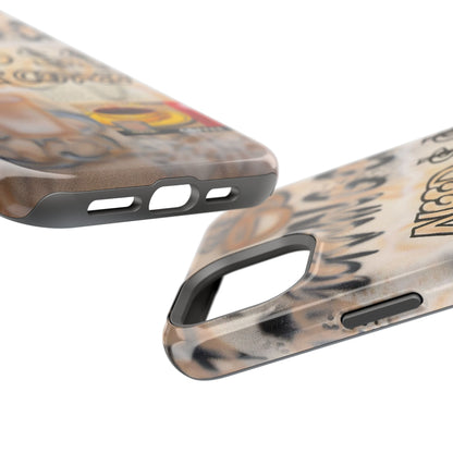 MagSafe "need $$ for coffee" airbrush iPhone case
