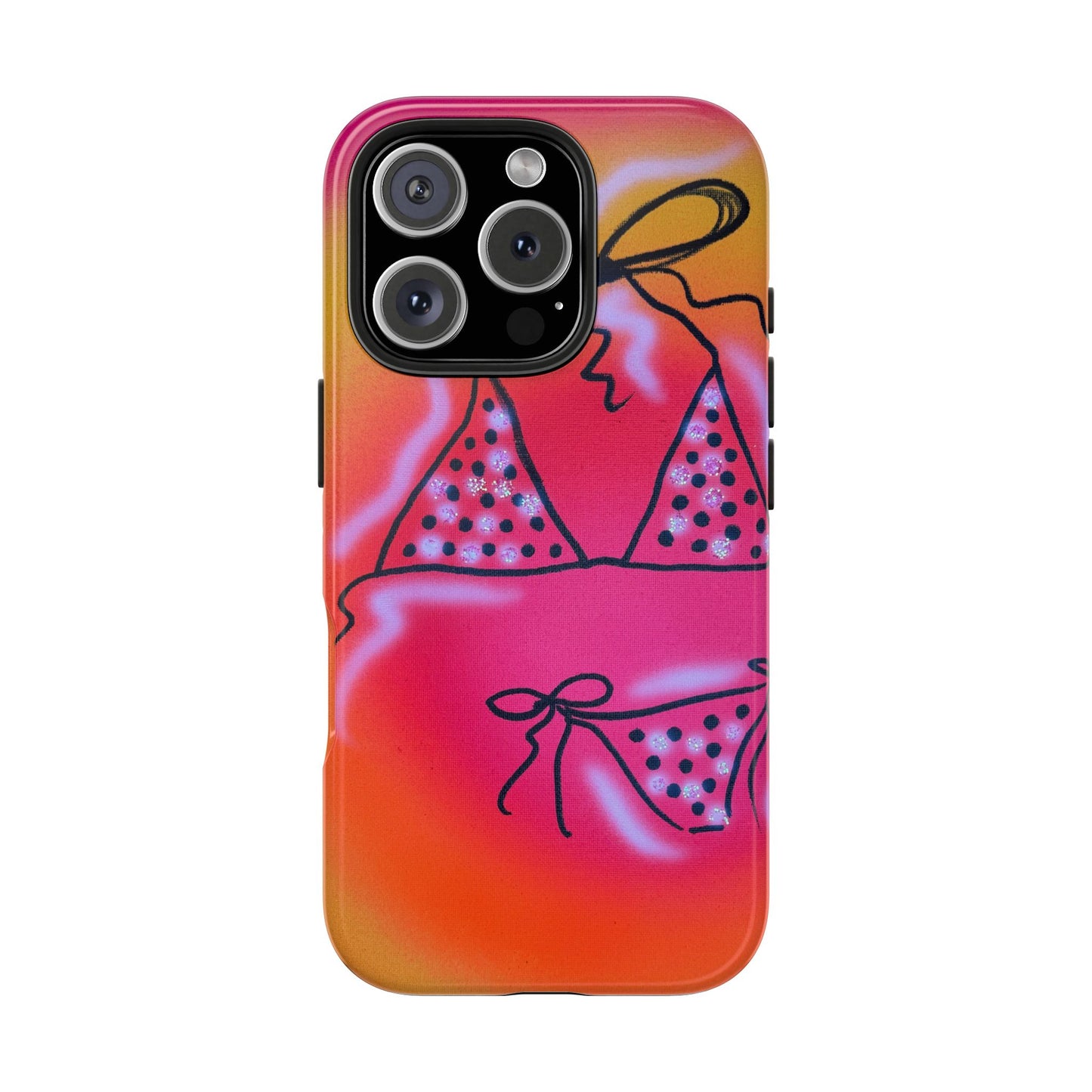 "glitter bikini" airbrush iPhone case