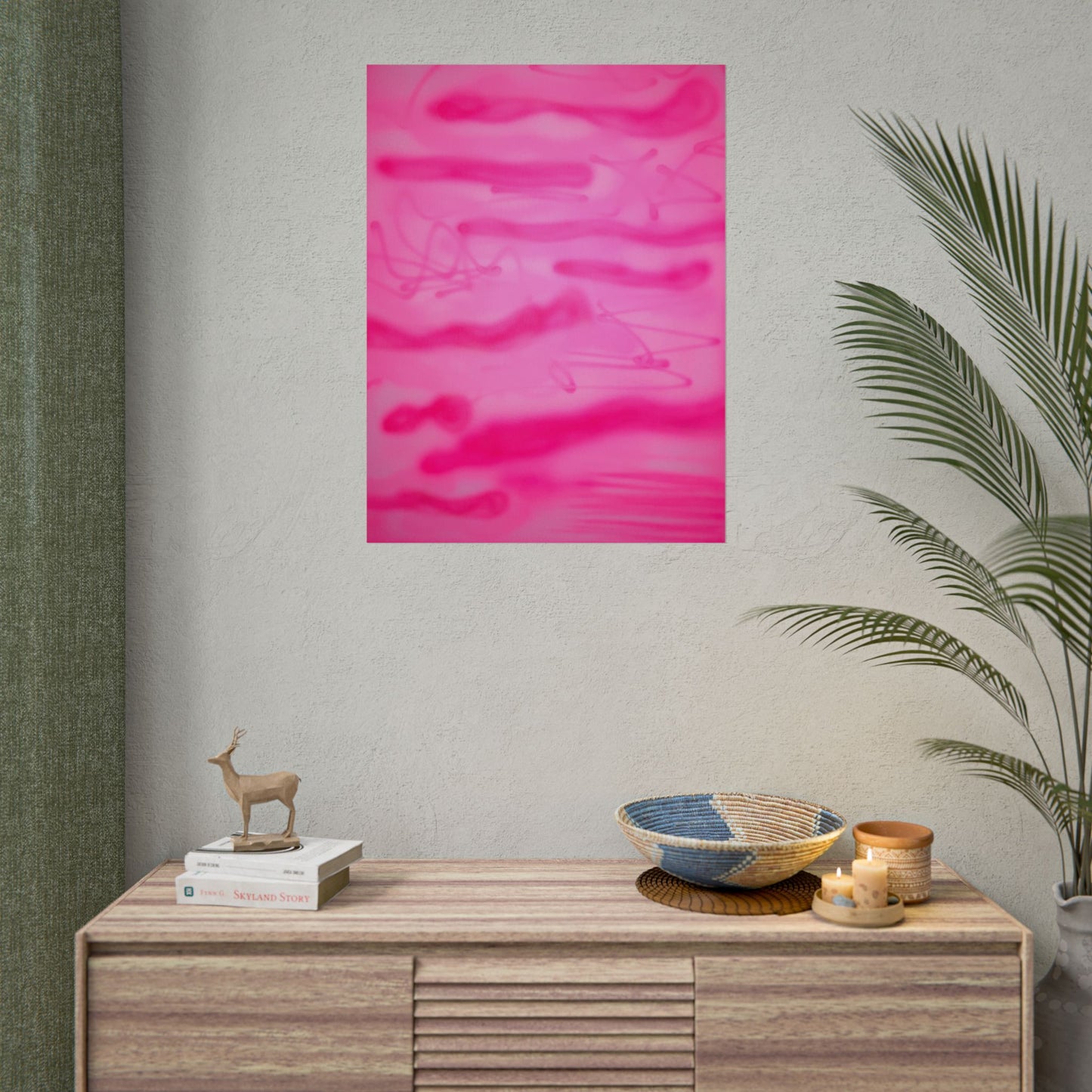 "pink camo" airbrush rolled print