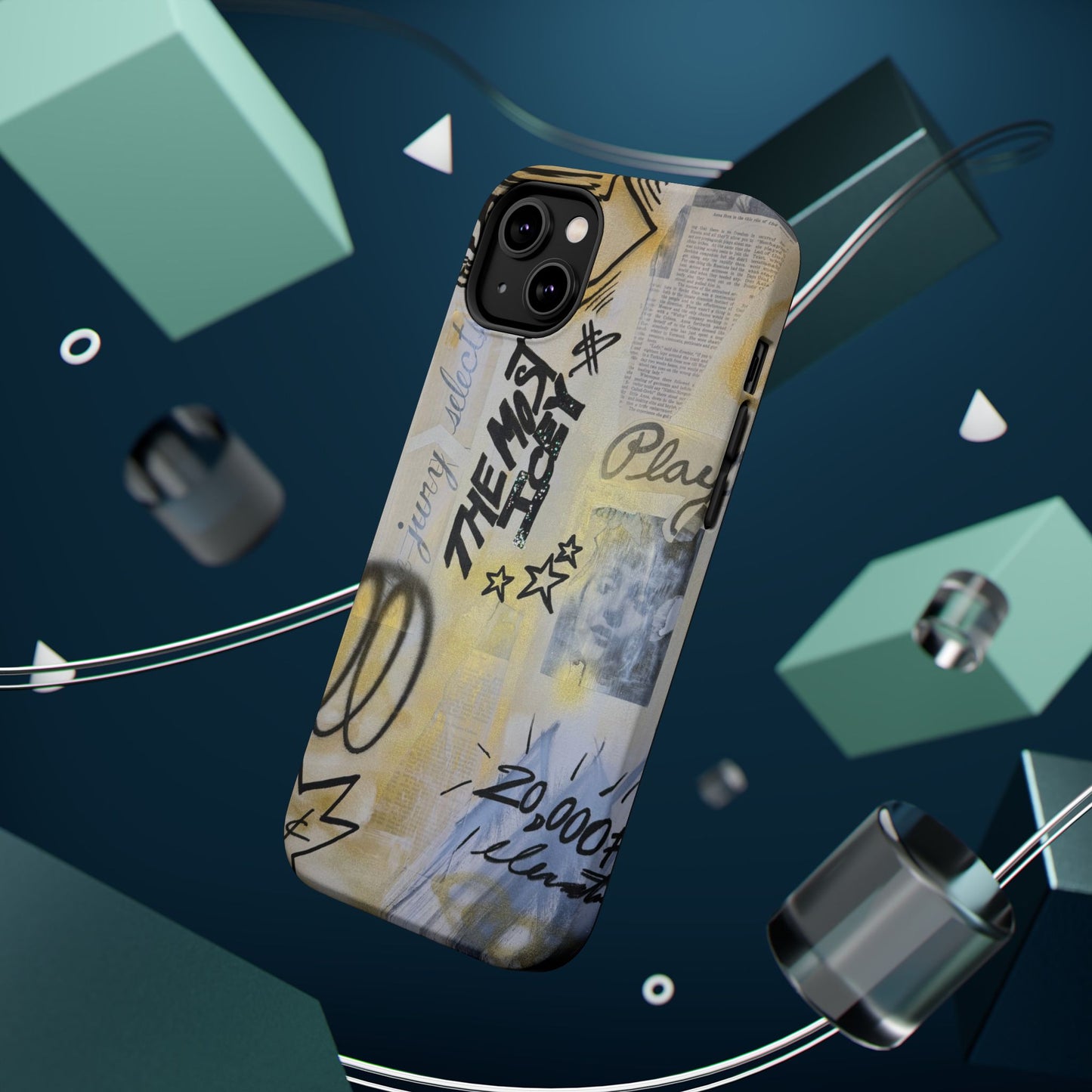MagSafe "golden glacier" airbrush iPhone case